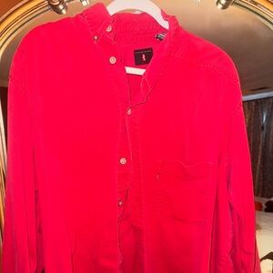 Red Levi’s vintage button down/flannel